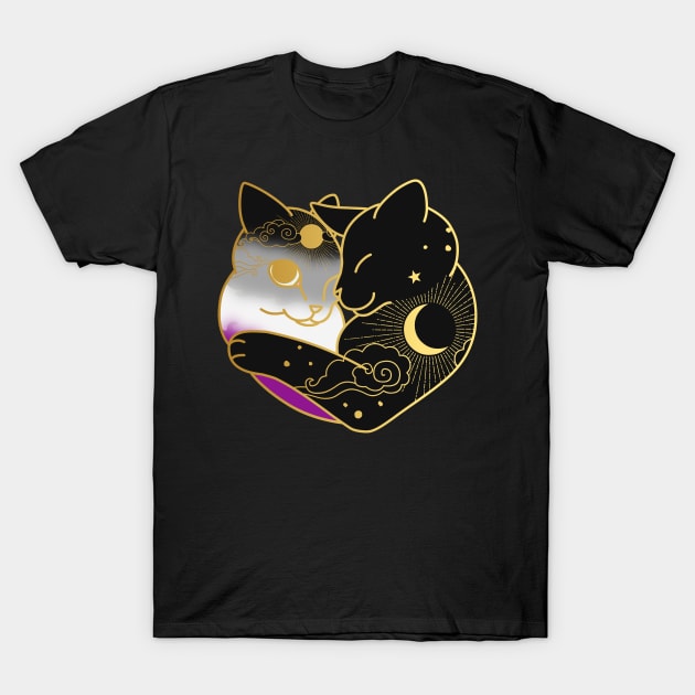 Asexual Celestial Cat Heart Asexual T Shirt TeePublic